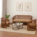 Glamour Wooden Sofa 3+1+1 Seater