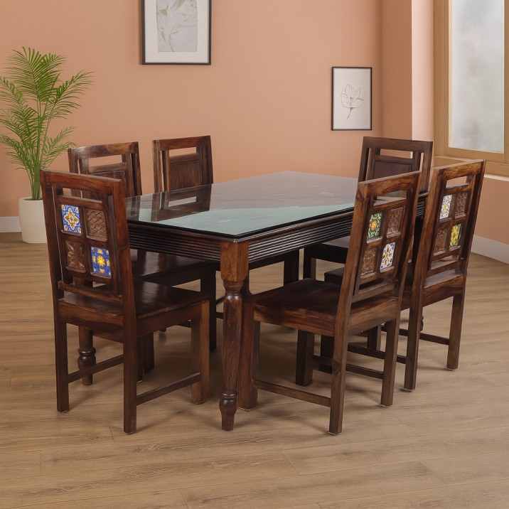 Tile Carving Dining set 6 seater