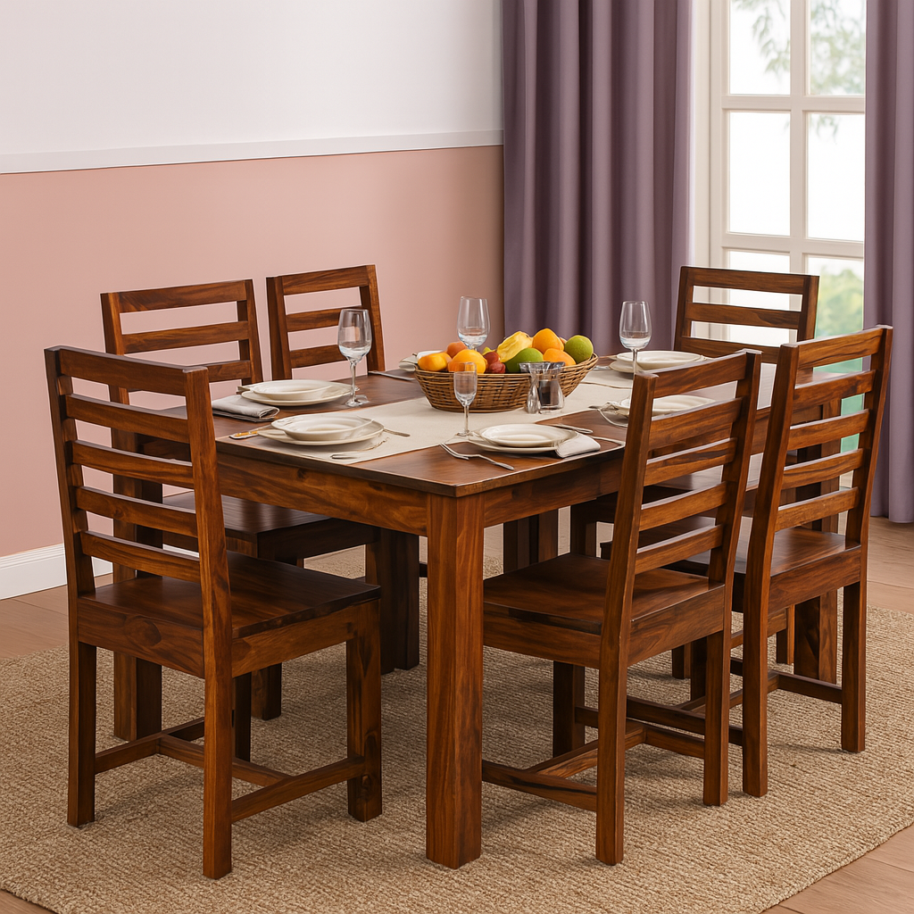 Stirling Table Boston Chair Dining set 6 Seater