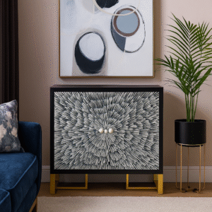 Sunrise Mother of Pearl Cabinet Black