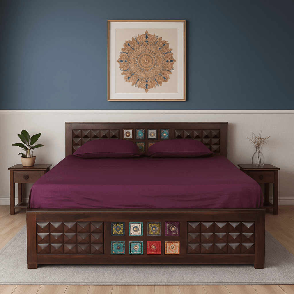 Tile Diamond 42" Bed Queen Hydraulic