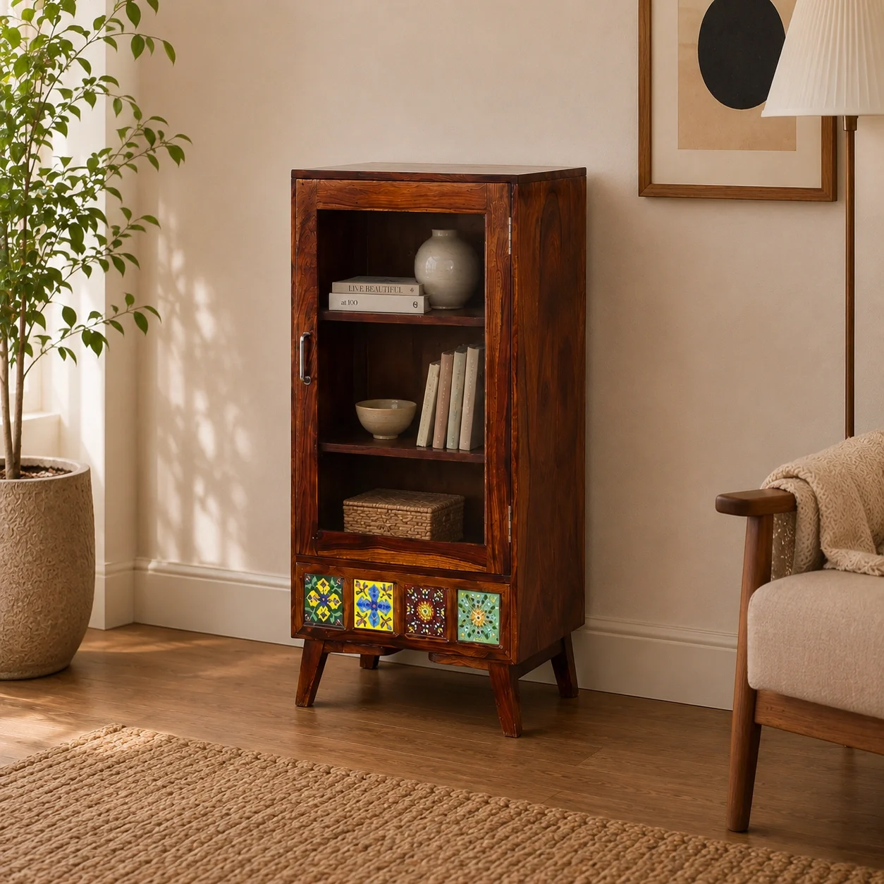 Tile Glass Cabinet