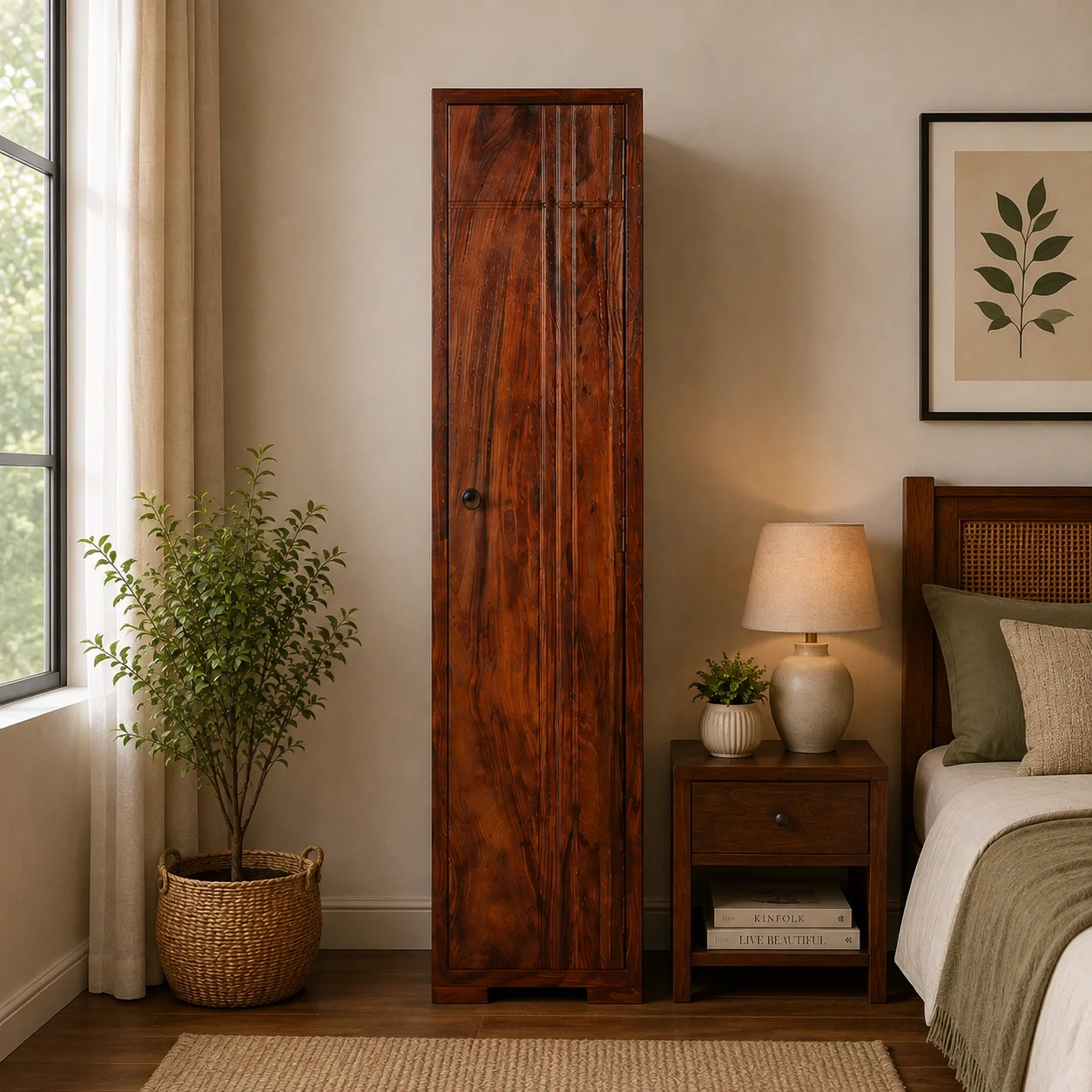 Tick Striped 1Door Almirah